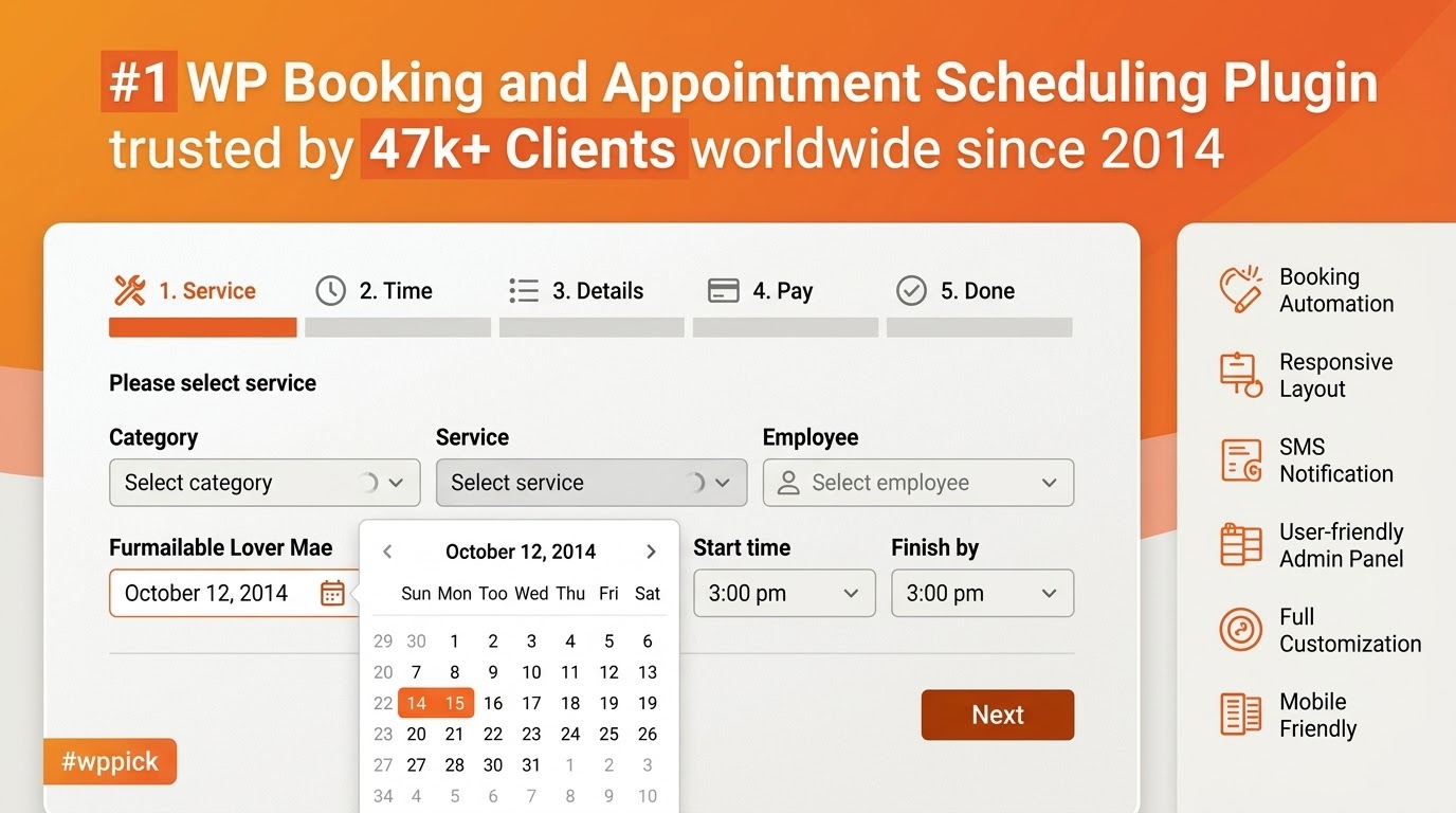bookly pro best appointment booking and scheduling software system feature 1 - Download the Best WordPress Plugins in One Place​