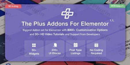 the plus addons for elementor plugin 1 - The Plus Addons for Elementor v6.3.0 - Unleash your Elementor's full potential.