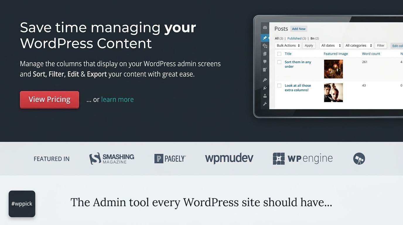 Admin Columns Pro – Manage Columns in WordPress admin columns pro manage columns in wordpress feature 1 - Admin Columns Pro - Manage Columns in WordPress