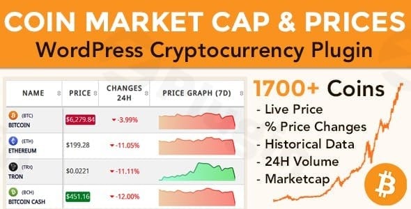 Wordpress Pick 2 coin market cap prices plugin logo - Wordpress Pick