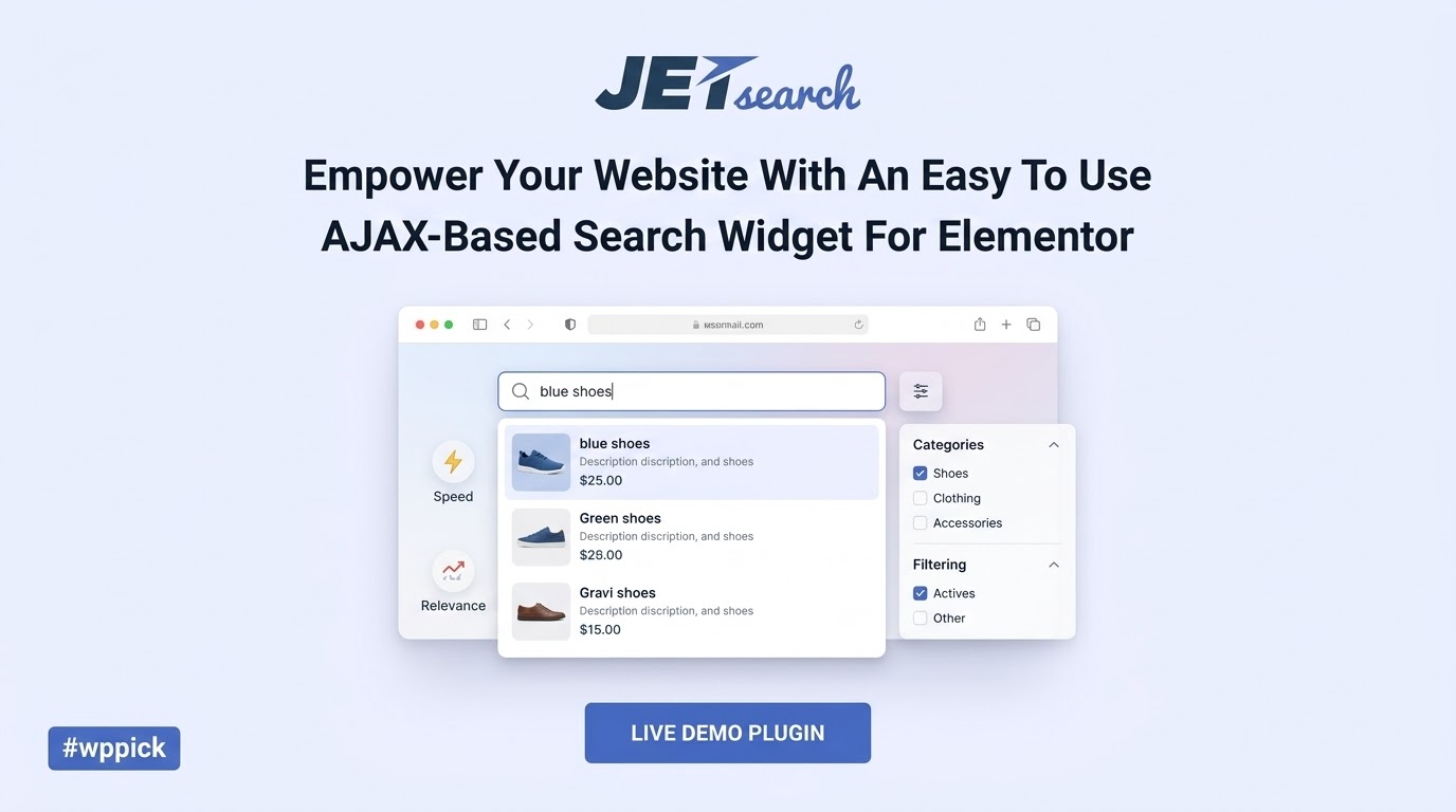 jetsearch elementor experience the true power of search functionality feature - Download the Best WordPress Plugins in One Place​