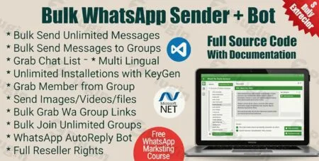 wabulker bulk whatsapp sender group sender whatsapp autobot plugin - WaBulker Bulk WhatsApp sender + Group Sender + WhatsApp Autobot v3.7
