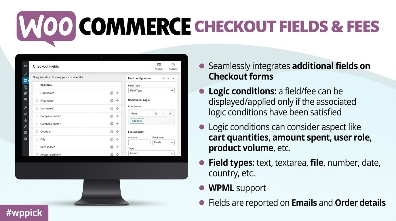 Woocommerce Checkout Fields & Fees woocommerce checkout fields fees feature - Woocommerce Checkout Fields & Fees
