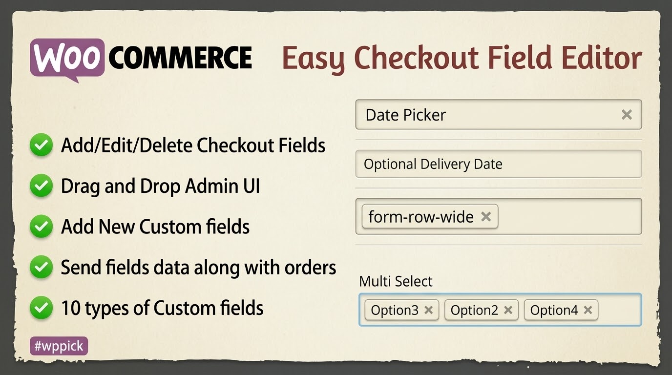 Woocommerce Easy Checkout Field Editor woocommerce easy checkout field editor feature - Woocommerce Easy Checkout Field Editor