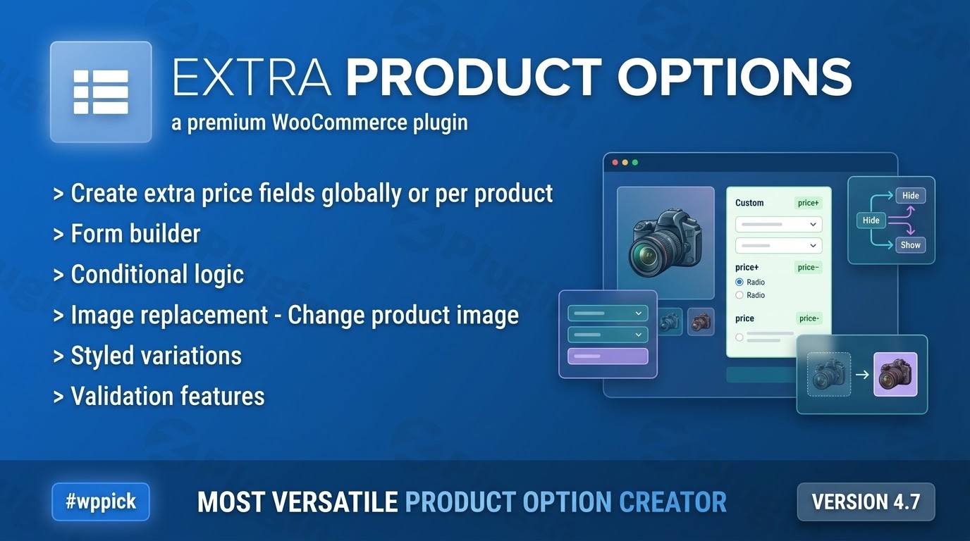 woocommerce extra product options feature 1 - Download the Best WordPress Plugins in One Place​