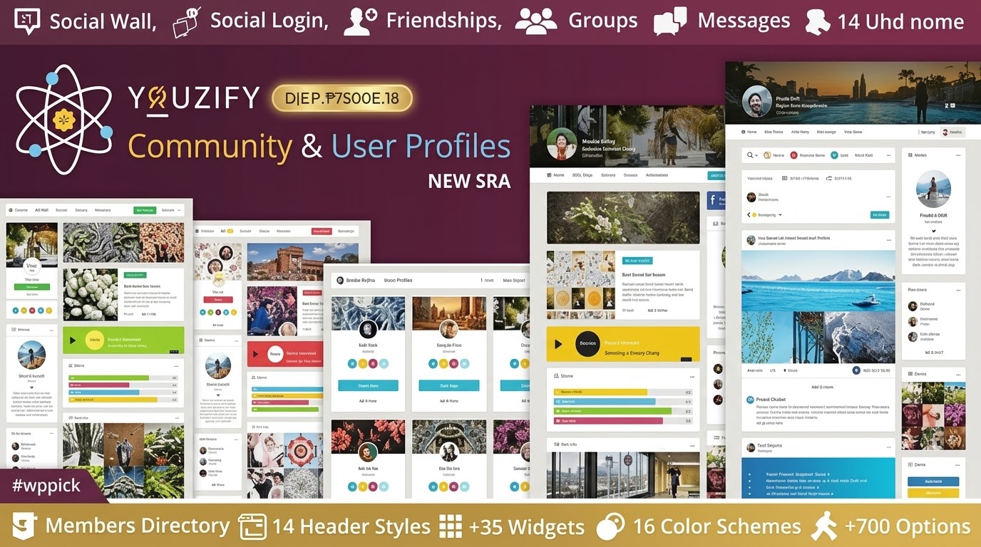 youzify formerly youzer buddypress community wordpress user profile plugin feature - Download the Best WordPress Plugins in One Place​