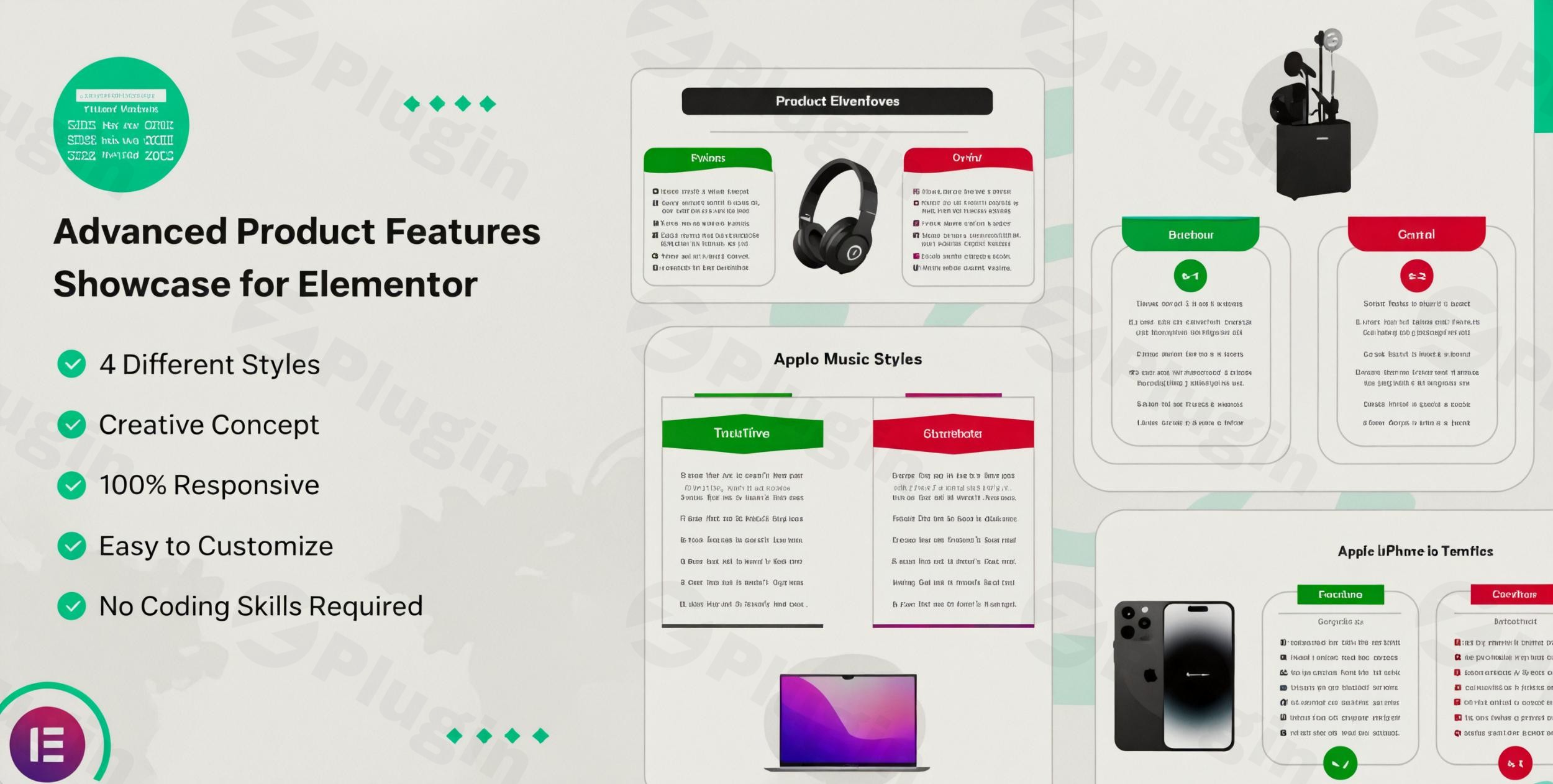 advanced product features showcase for elementor plugin - Download the Best WordPress Plugins in One Place​