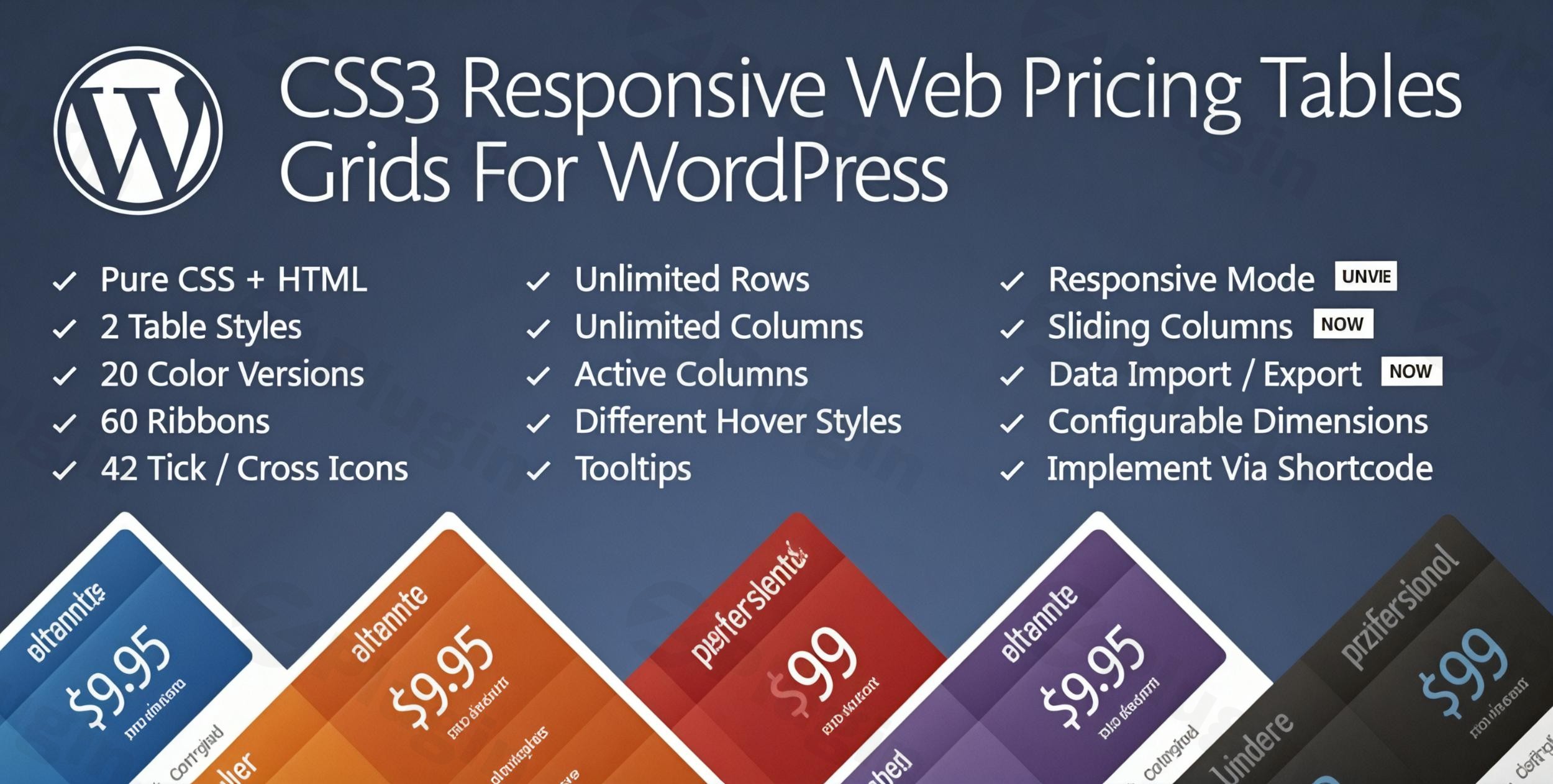 css3 responsive wordpress compare pricing tables plugin - Download the Best WordPress Plugins in One Place​