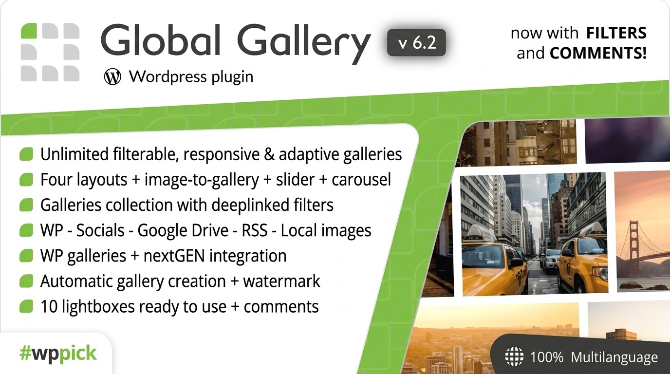global gallery responsive gallery plugin for wordpress feature - Download the Best WordPress Plugins in One Place​