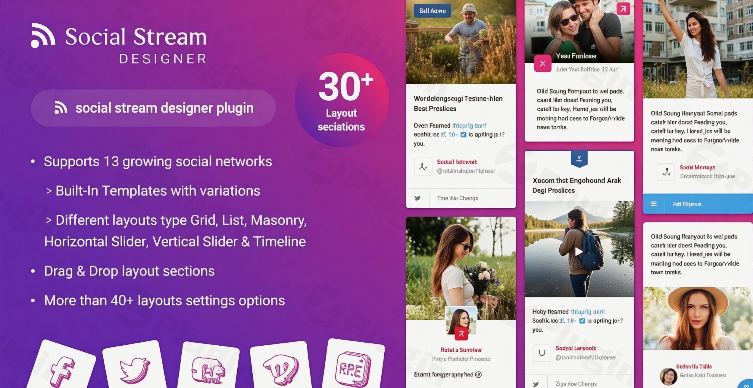 instagram facebook twitter feed plugin - Download the Best WordPress Plugins in One Place​