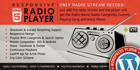 radio player shoutcast icecast wordpress plugin plugin - Radio Player Shoutcast & Icecast Wordpress Plugin v4.4.8
