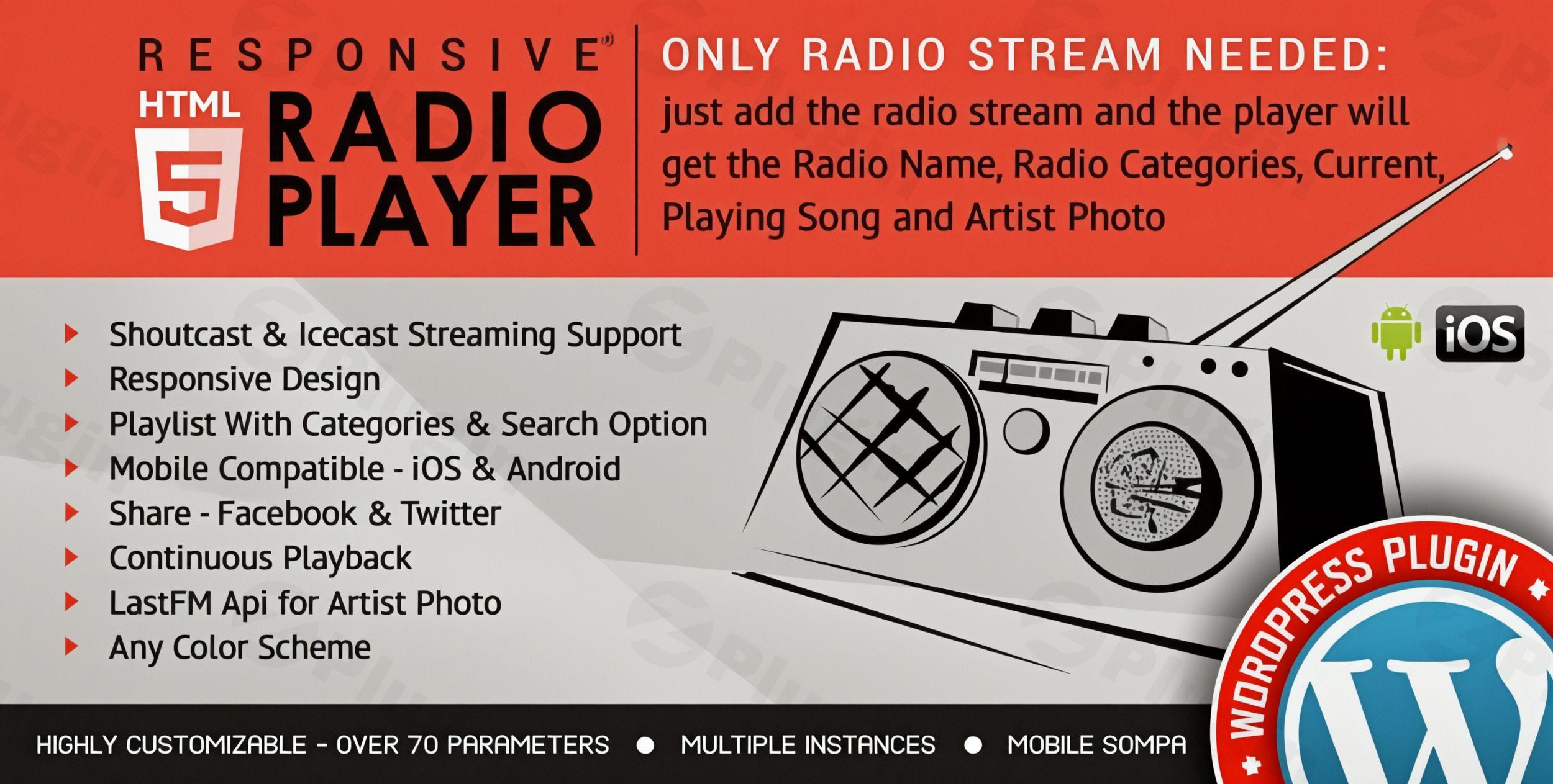 radio player shoutcast icecast wordpress plugin plugin - Download the Best WordPress Plugins in One Place​