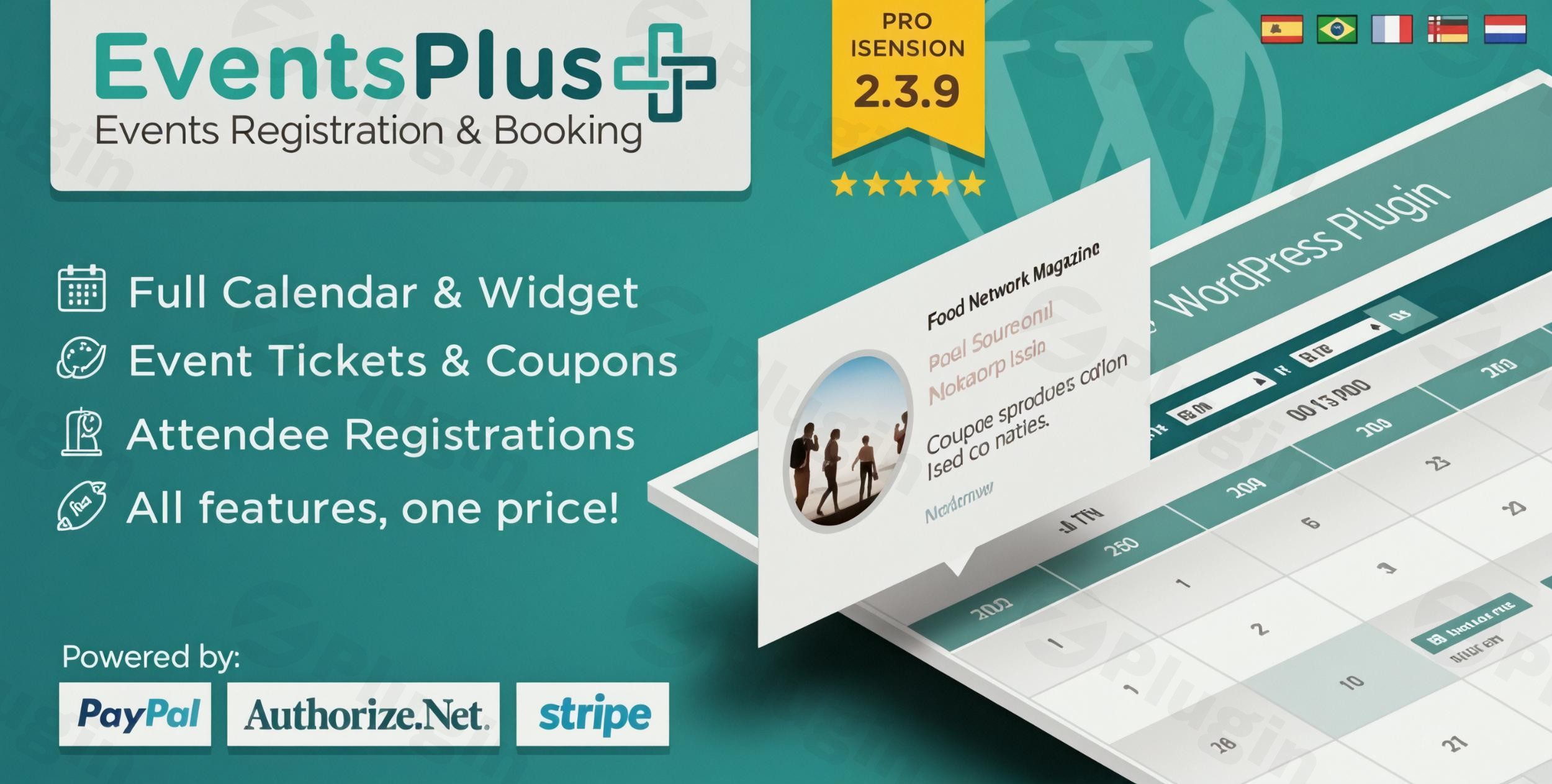 wordpress events calendar registration tickets by elbisnero plugin - Download the Best WordPress Plugins in One Place​