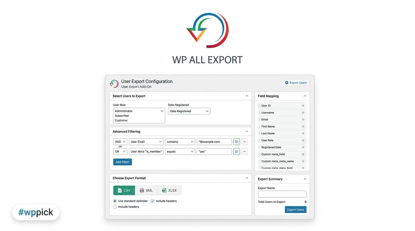 Wp All Export – User Export Add-on wp all export user export add on feature - Wp All Export - User Export Add-on