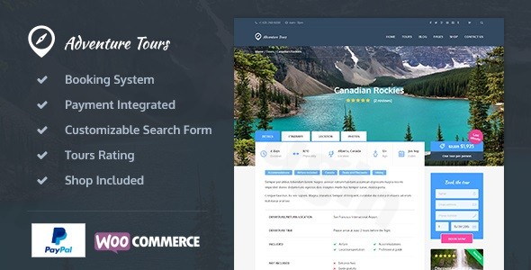 adventure tours wordpress tour travel theme plugin - Download WordPress Themes in One Place​