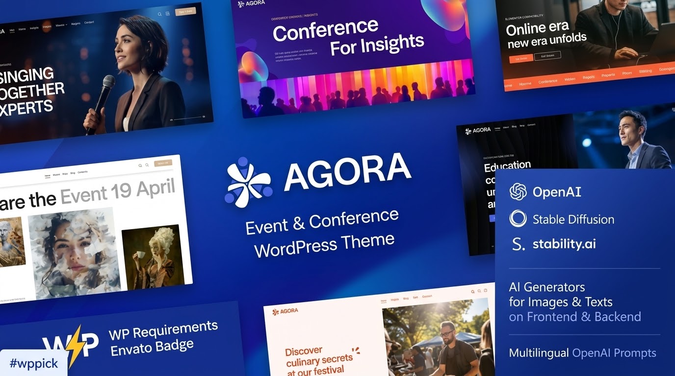 agora event conference wordpress theme feature - Download WordPress Themes in One Place​