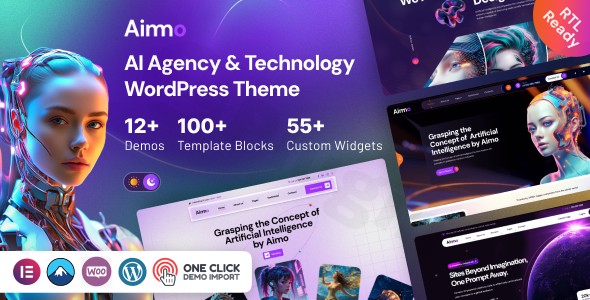 aimo ai agency technology wordpress theme plugin - Download WordPress Themes in One Place​