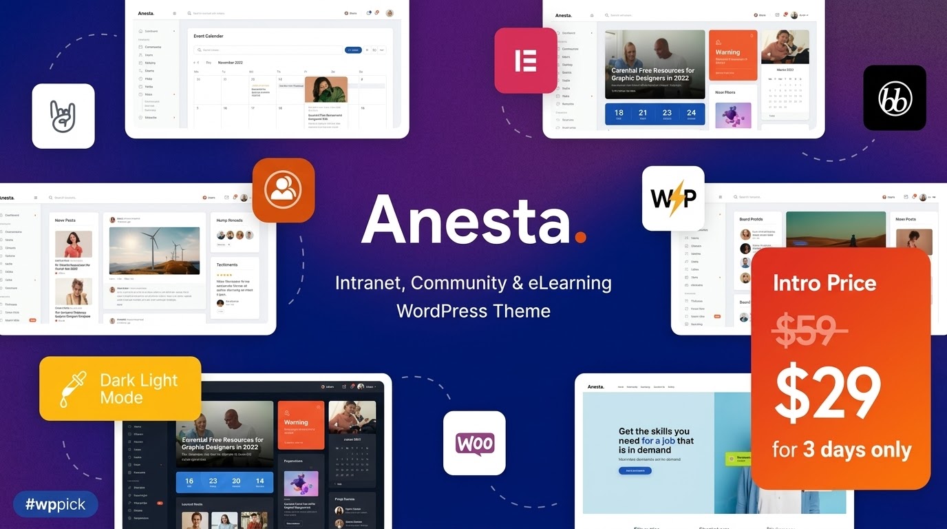 anesta intranet extranet community and buddypress wordpress theme feature - Download WordPress Themes in One Place​