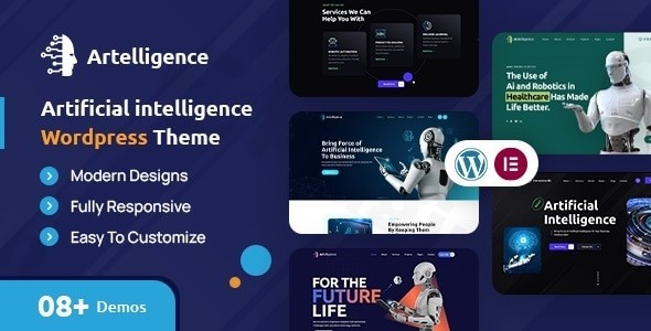 artelligence ai robotics wordpress theme plugin - Download WordPress Themes in One Place​