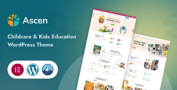 ascen childcare kids education wordpress theme plugin - Download WordPress Themes in One Place​