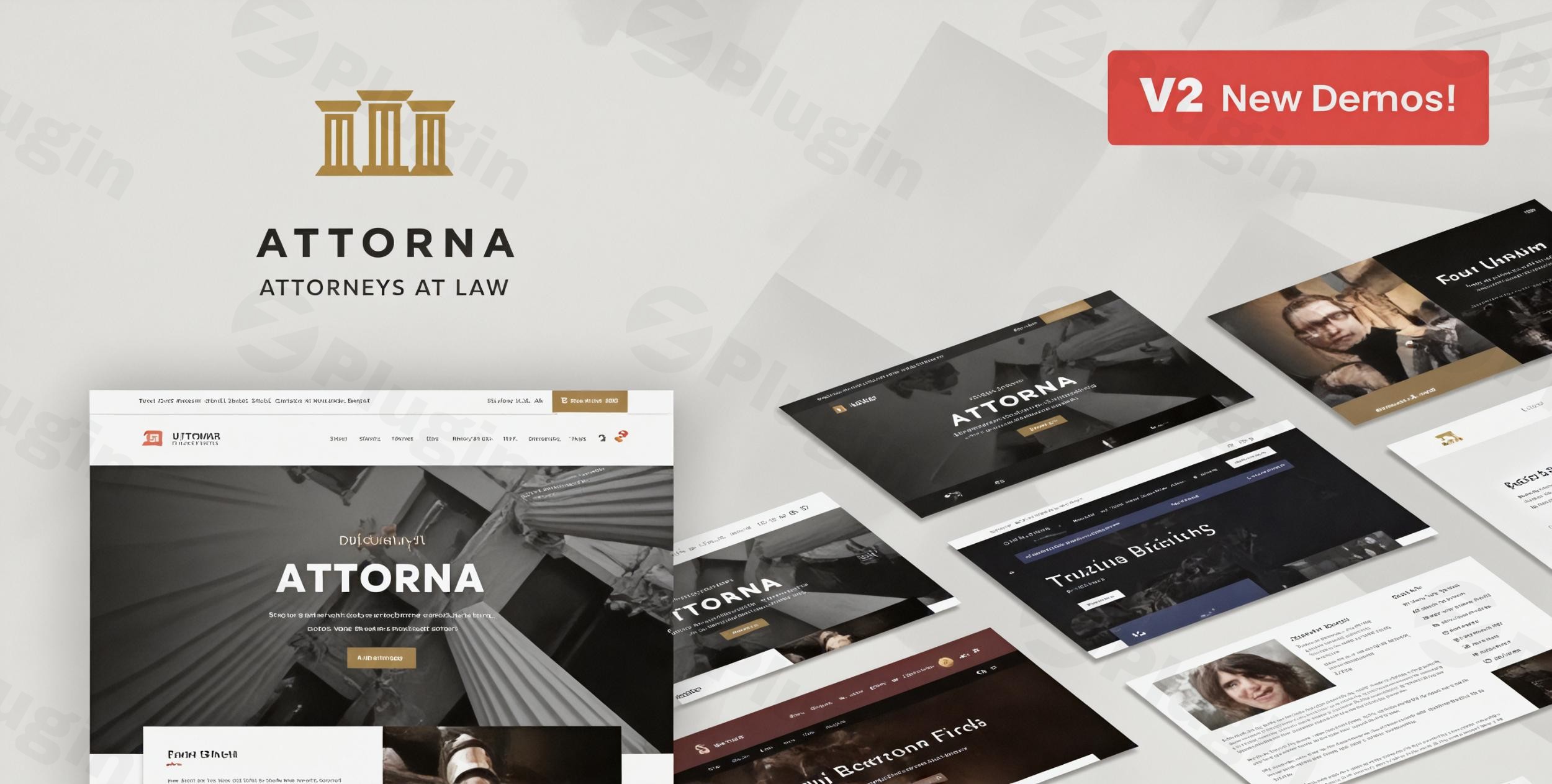 attorna law firm lawyer attorney wordpress theme plugin - Download WordPress Themes in One Place​