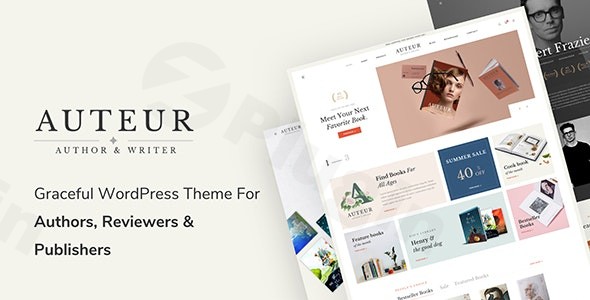 auteur wordpress theme for authors and publishers plugin - Download WordPress Themes in One Place​