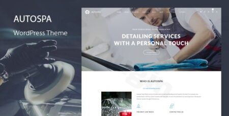 auto spa car wash wordpress theme plugin - Auto Spa - Car Wash Wordpress Theme