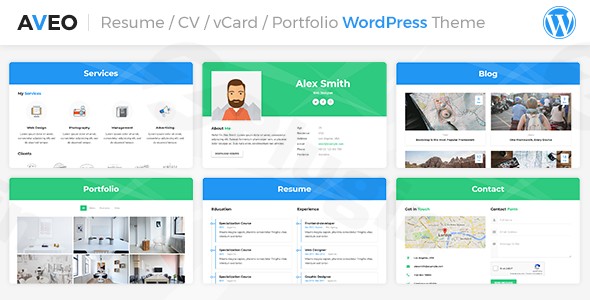 aveo cv resume wordpress theme plugin - Download WordPress Themes in One Place​
