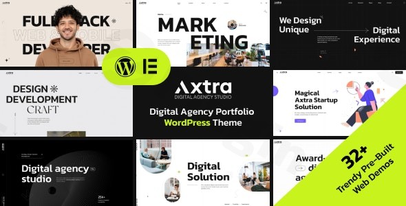 axtra digital agency creative portfolio theme plugin - Download WordPress Themes in One Place​