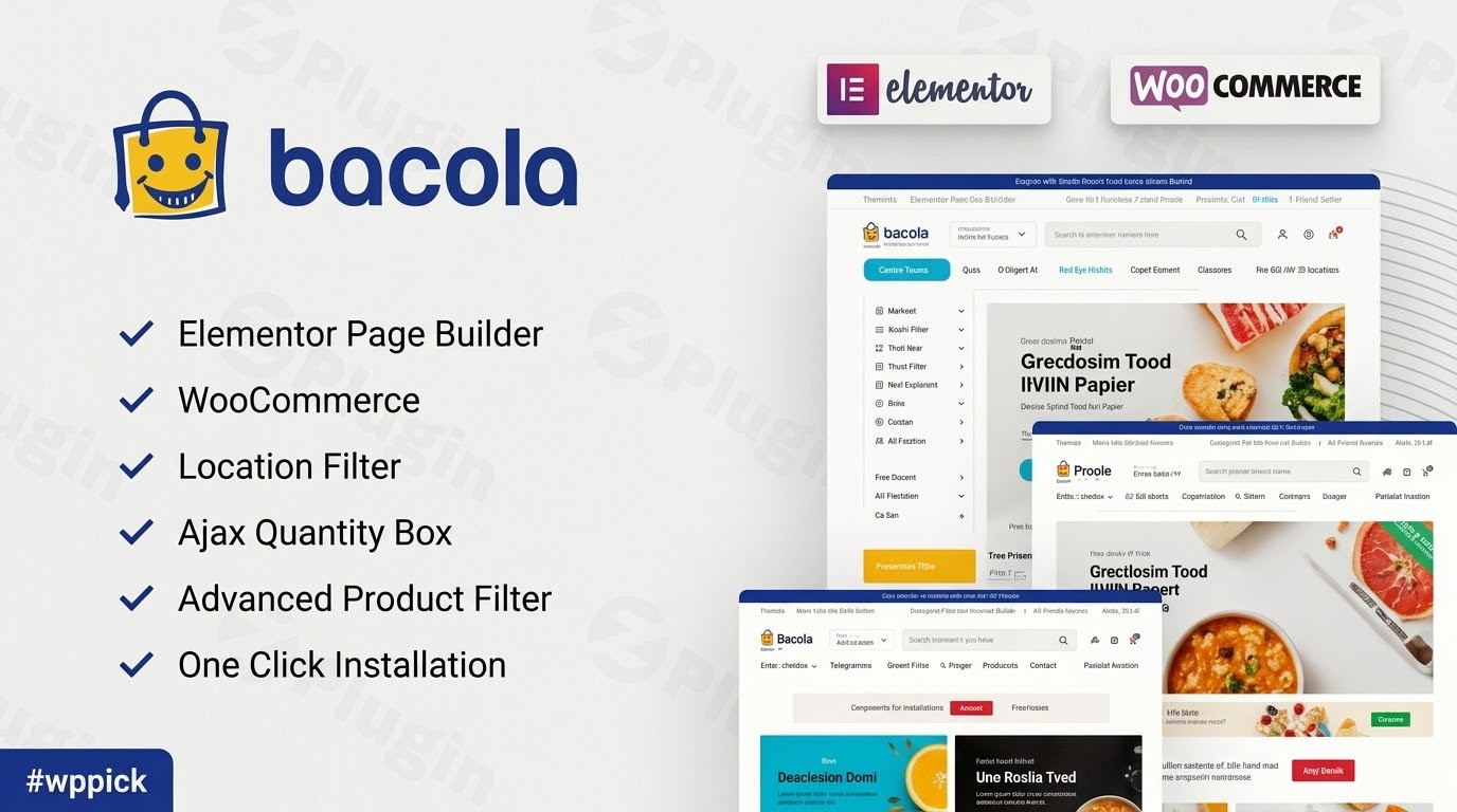 bacola grocery store and food ecommerce theme feature - Download WordPress Themes in One Place​