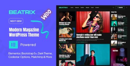 beatrix modern magazine wordpress theme plugin - Beatrix - Modern Magazine Wordpress Theme