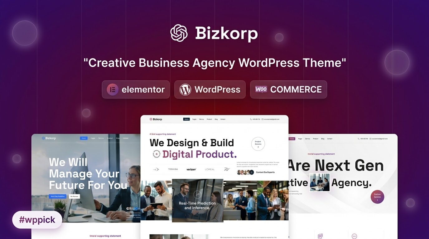 bizkorp creative business agency wordpress theme feature - Download WordPress Themes in One Place​