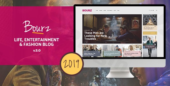 bourz life entertainment magazine theme plugin - Download WordPress Themes in One Place​