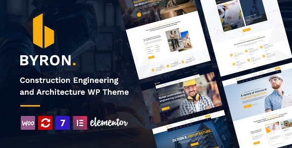 byron construction and engineering wordpress theme plugin - Download WordPress Themes in One Place​
