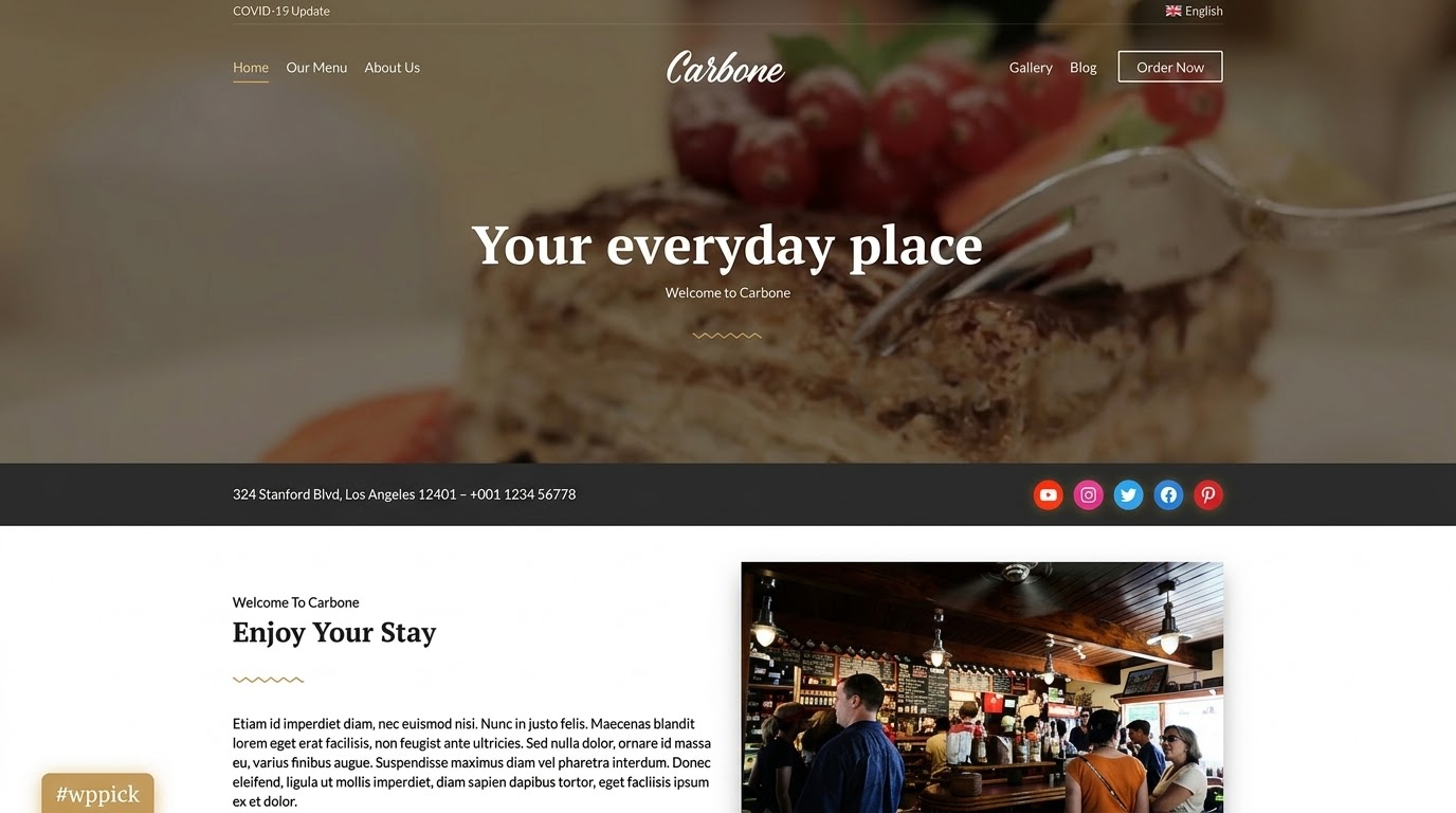 carbone cssigniter premium wordpress theme feature - Download WordPress Themes in One Place​