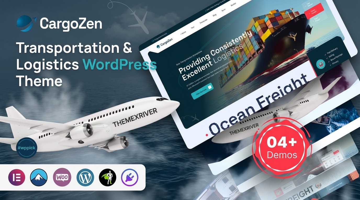cargozen transportation logistics wordpress theme feature - Download WordPress Themes in One Place​