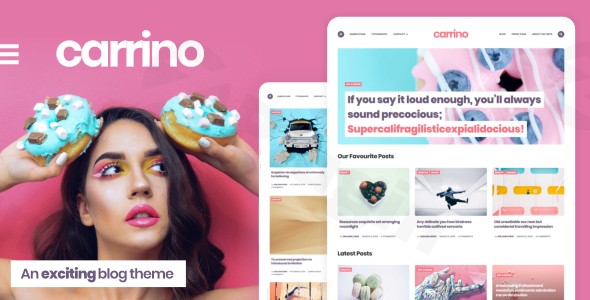 carrino an exciting gutenberg blog theme plugin - Download WordPress Themes in One Place​