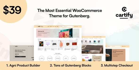 cartify woocommerce gutenberg wordpress theme plugin - Download WordPress Themes in One Place​