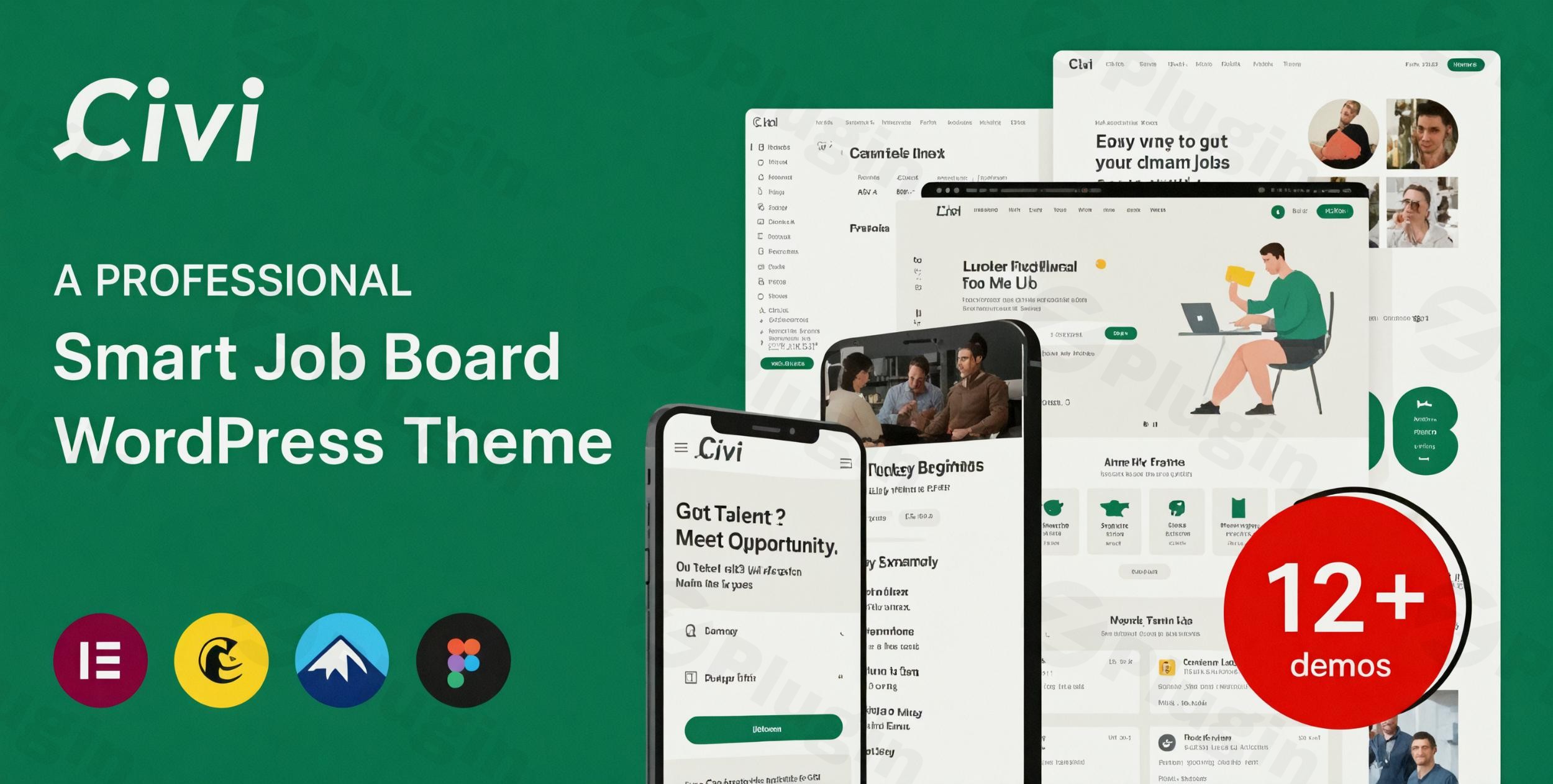 civi job board wordpress theme plugin - Download WordPress Themes in One Place​