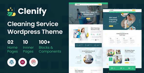 clenify cleaning service wordpress theme plugin - Download WordPress Themes in One Place​