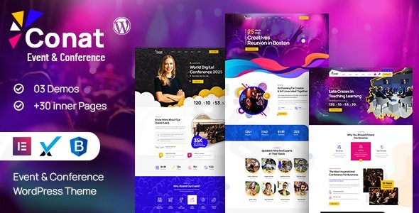 conat event conference wordpress theme rtl ready plugin - Download WordPress Themes in One Place​