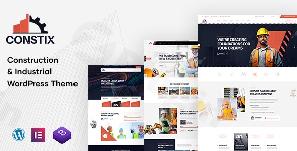 constix construction factory industrial wordpress theme plugin - Download WordPress Themes in One Place​