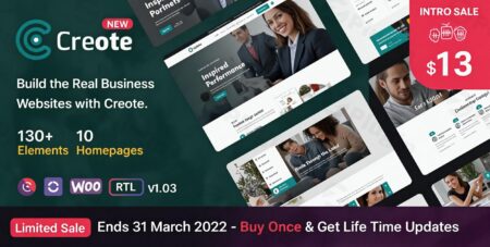 creote corporate consulting business wordpress theme plugin - Creote - Corporate & Consulting Business Wordpress Theme