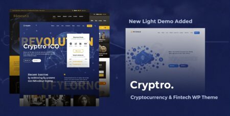 cryptro cryptocurrency blockchain bitcoin financial technology wordpress theme plugin - Cryptro - Cryptocurrency, Blockchain , Bitcoin & Financial Technology Wordpress Theme