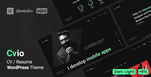 cvio cv resume wordpress theme plugin - Download WordPress Themes in One Place​