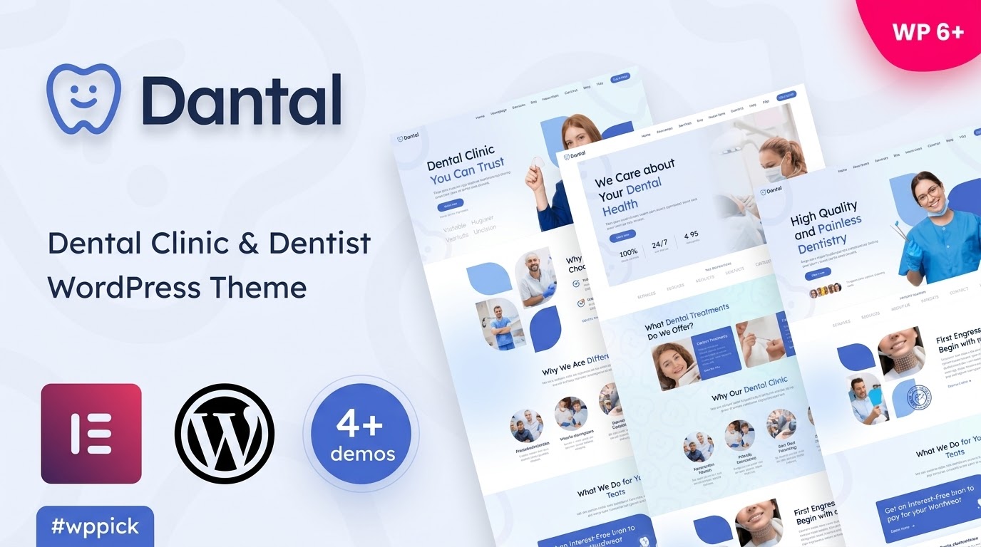 dantal dental clinic dentist wordpress theme feature - Download WordPress Themes in One Place​