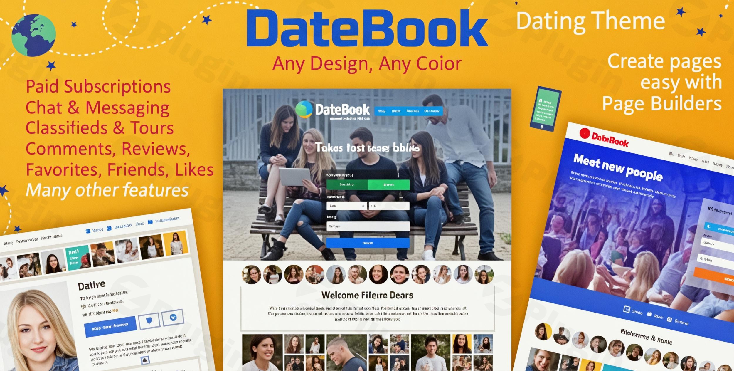 datebook dating wordpress theme plugin - Download WordPress Themes in One Place​