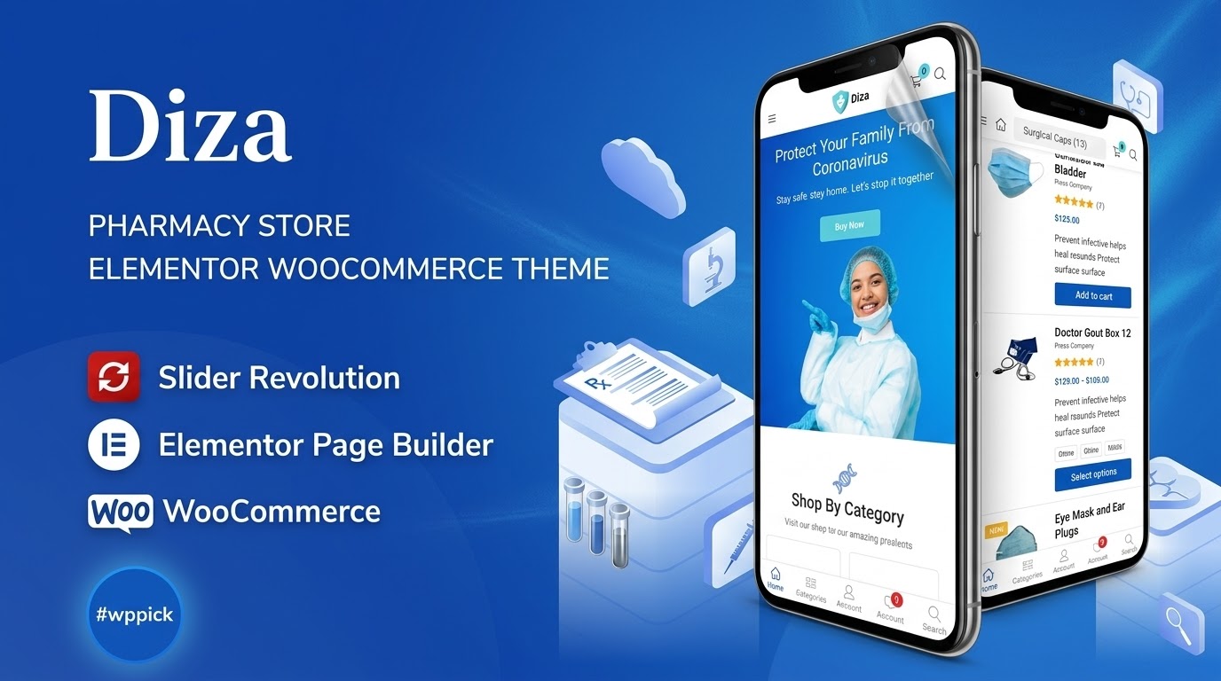 diza pharmacy store elementor woocommerce theme feature - Diza - Pharmacy Store Elementor Woocommerce Theme