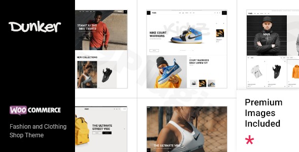 dunker fashion and clothing shop wordpress theme plugin - Download WordPress Themes in One Place​