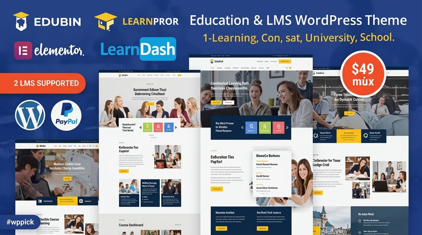 edubin best education wordpress theme feature - Download WordPress Themes in One Place​